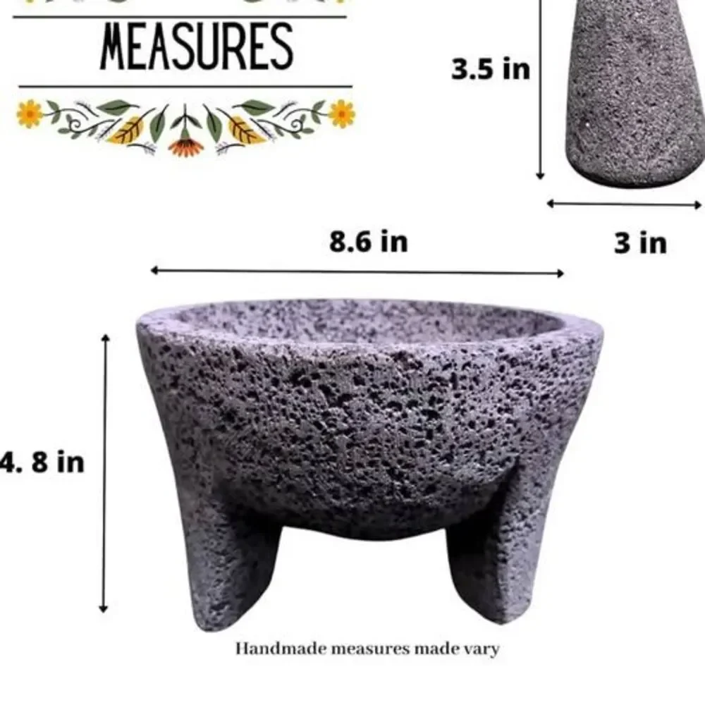 Volcanic rock brand new molcajete bowl mortar and pestle